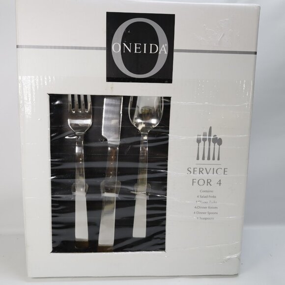New Oneida AERO 18/10 Stainless Steel 20pc Flatware Set Forks Spoons Knives - Picture 1 of 6
